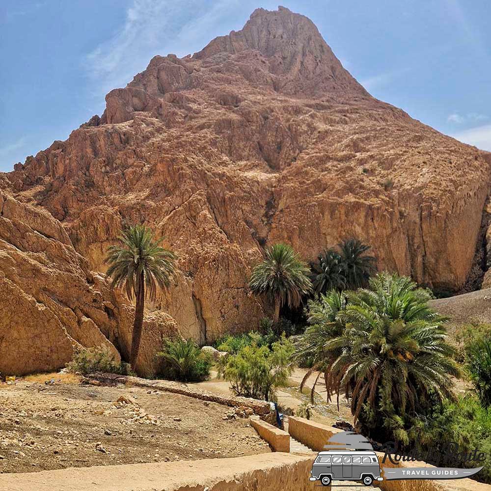 Mirador panorámico del palmeral en el Oasis de montaña de Chebika