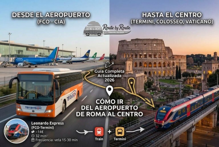 Cómo ir del aeropuerto de Roma al centro: opciones de transporte desde Fiumicino FCO y Ciampino CIA